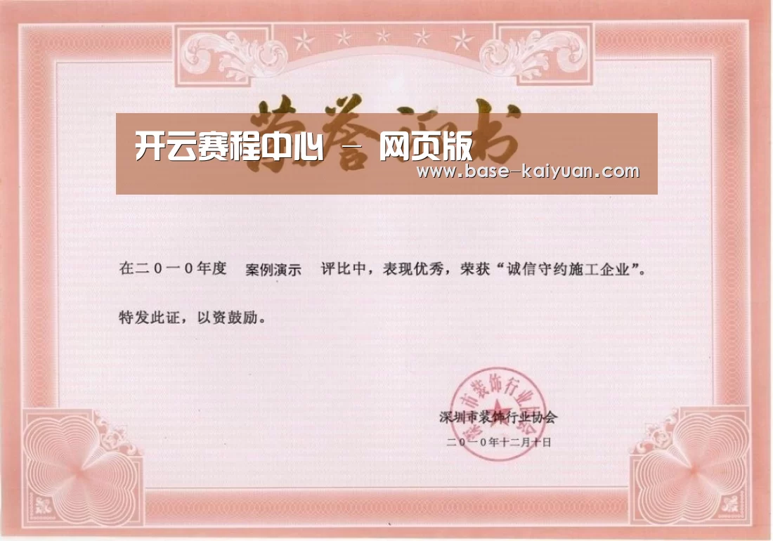 荣誉证书二